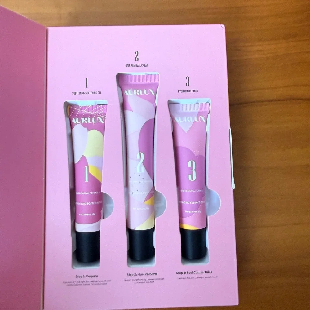 Aurlux Instant Hair‎ Removal Trilogy Three-Step Set Kit New Exp 2028-2029